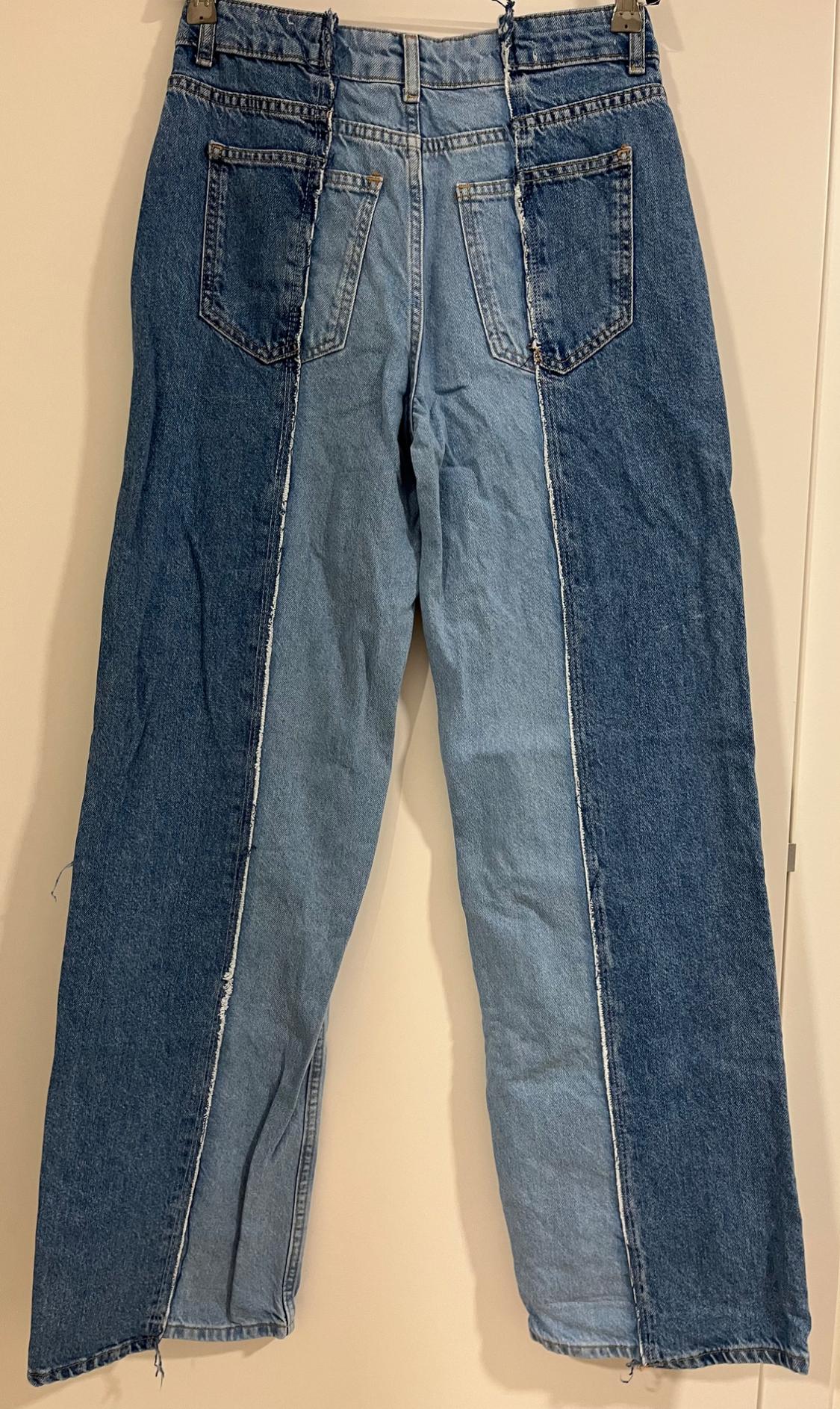 Z1975 STRAIGHT HIGH-WAIST PATCHWORK JEANS - Image 2