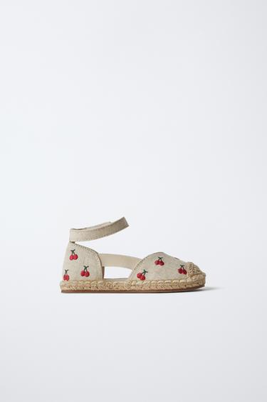 Zara CHERRY JUTE SHOES - Off White