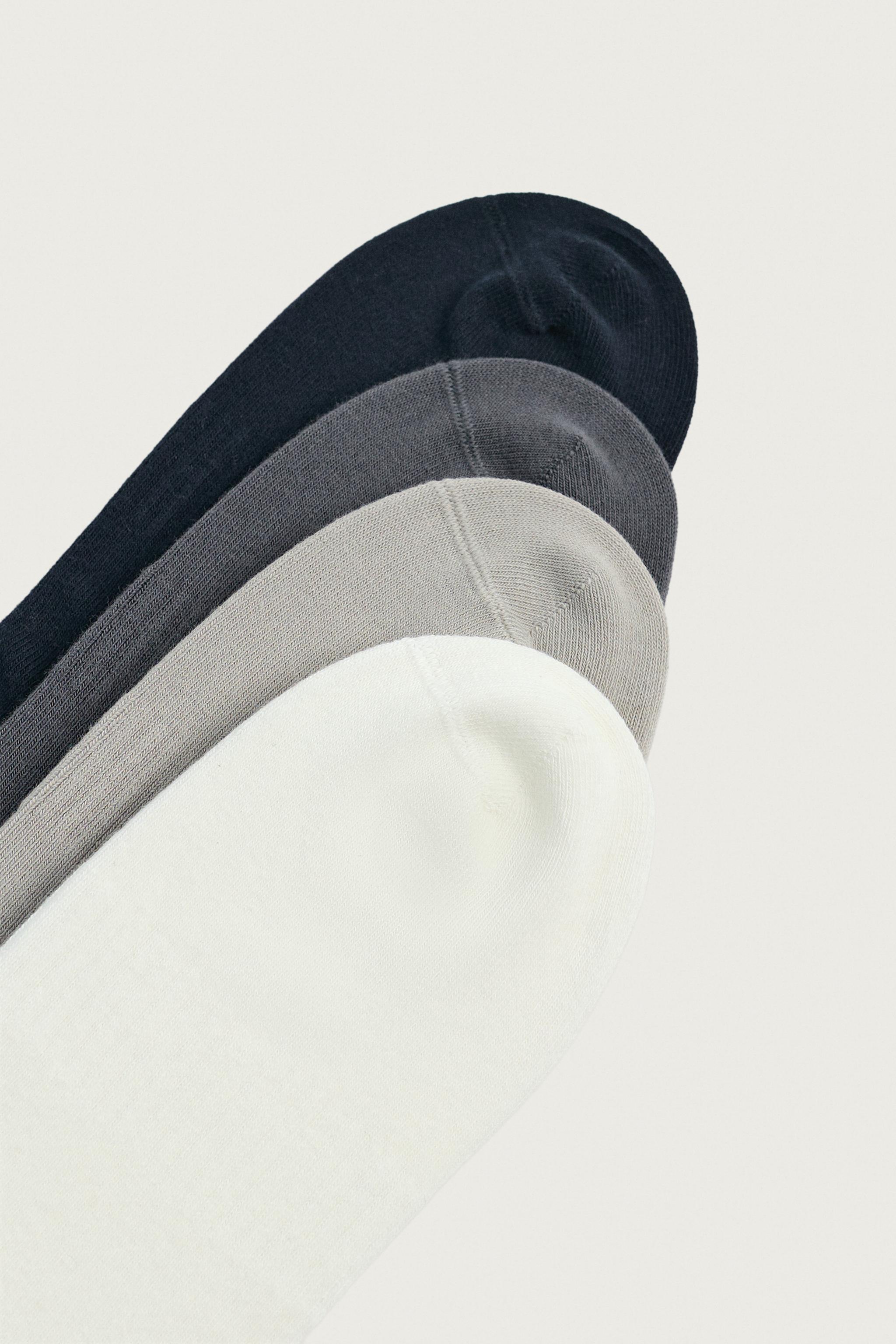 FOUR-PACK BASIC ANKLE SOCKS — various
