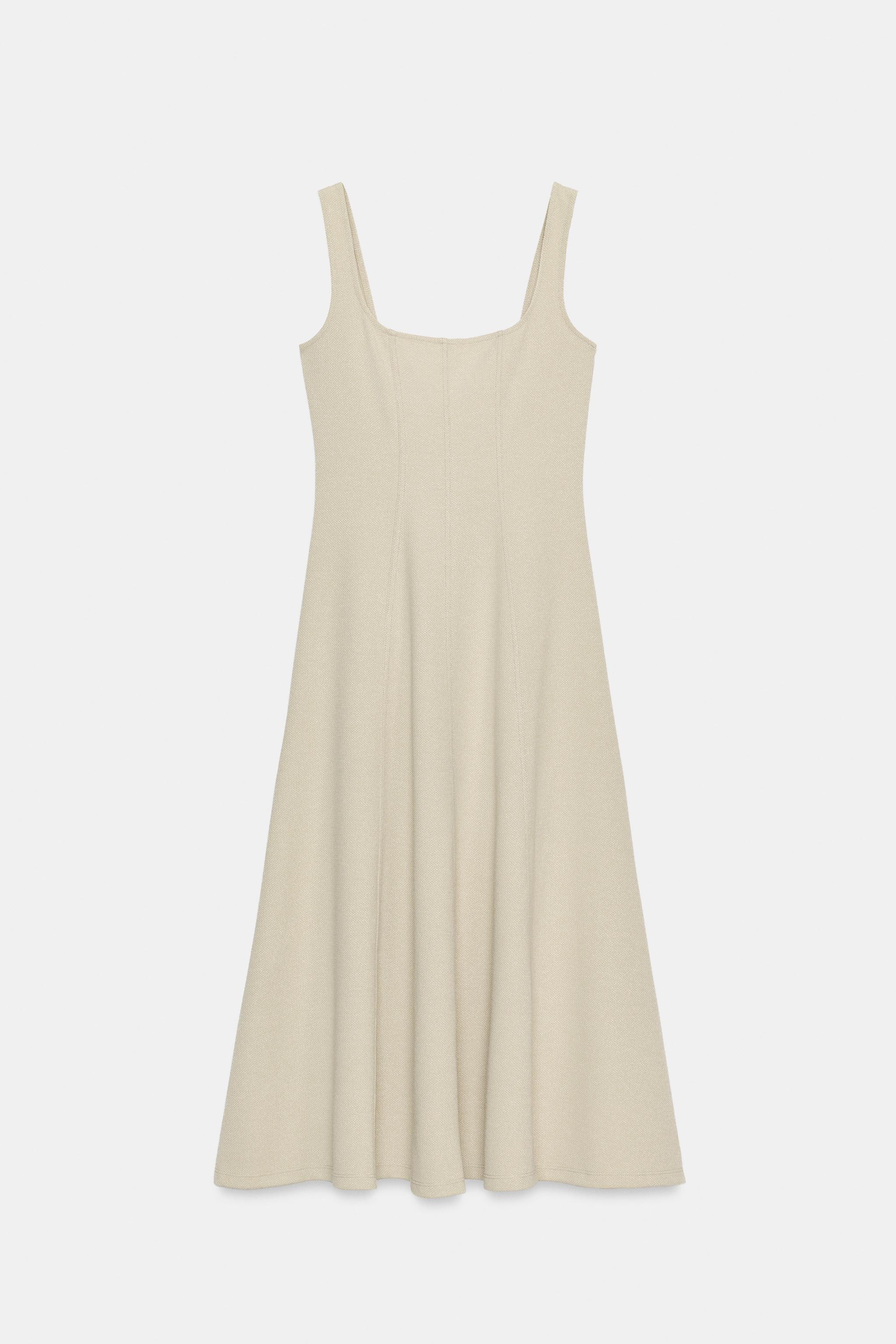 ROBE MI-LONGUE À BRETELLES