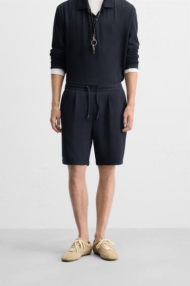 COMFORT BERMUDA SHORTS - Navy blue by Zara