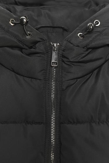 VESTE MATELASSÉE À CAPUCHE - Noir de Zara - Image 5