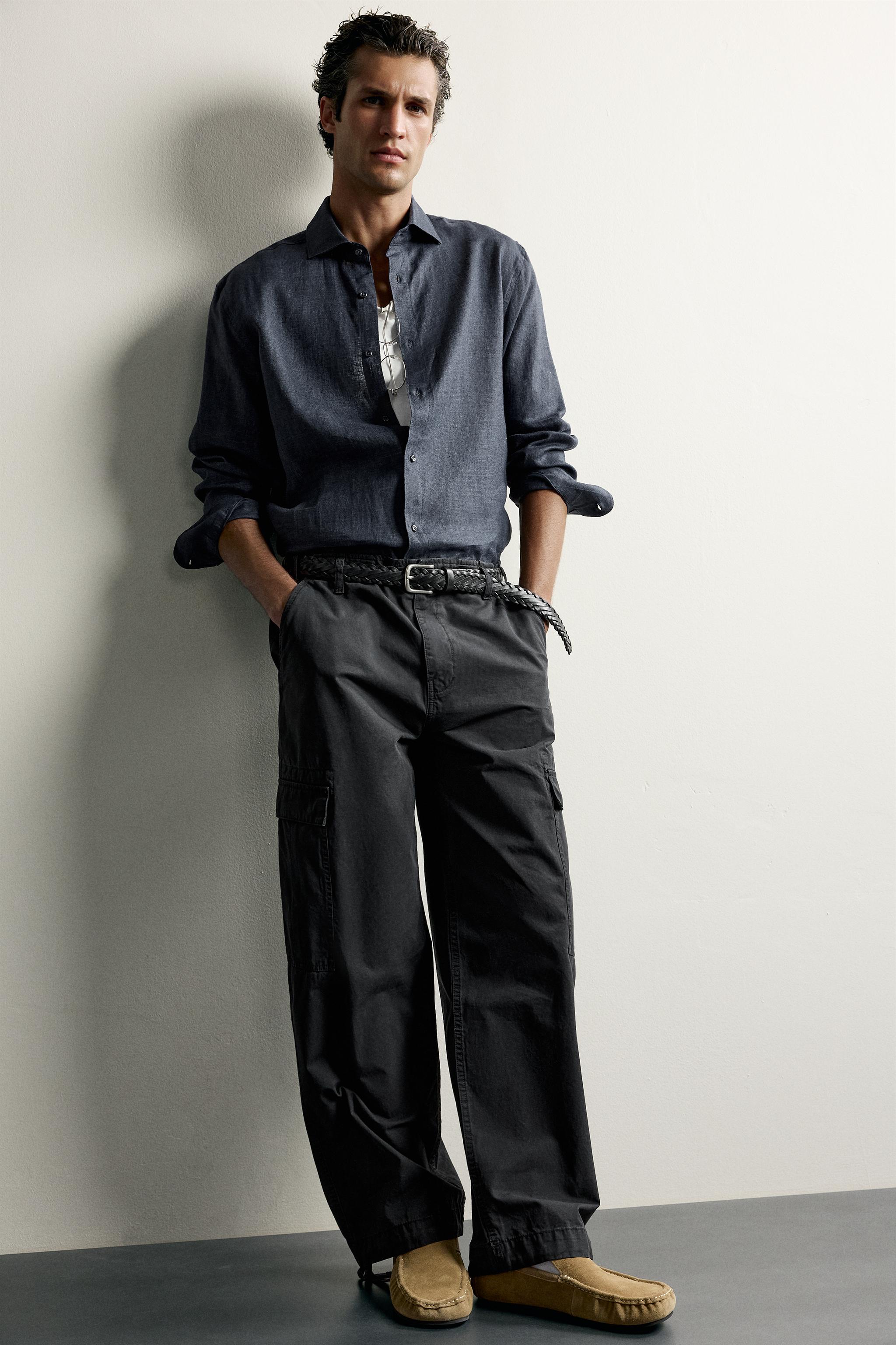 100% LINEN REGULAR FIT SHIRT
