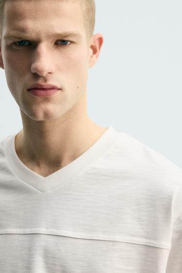 T-SHIRT RELAXED EN COTON FLAMMÉ - Blanc de Zara - Image 5