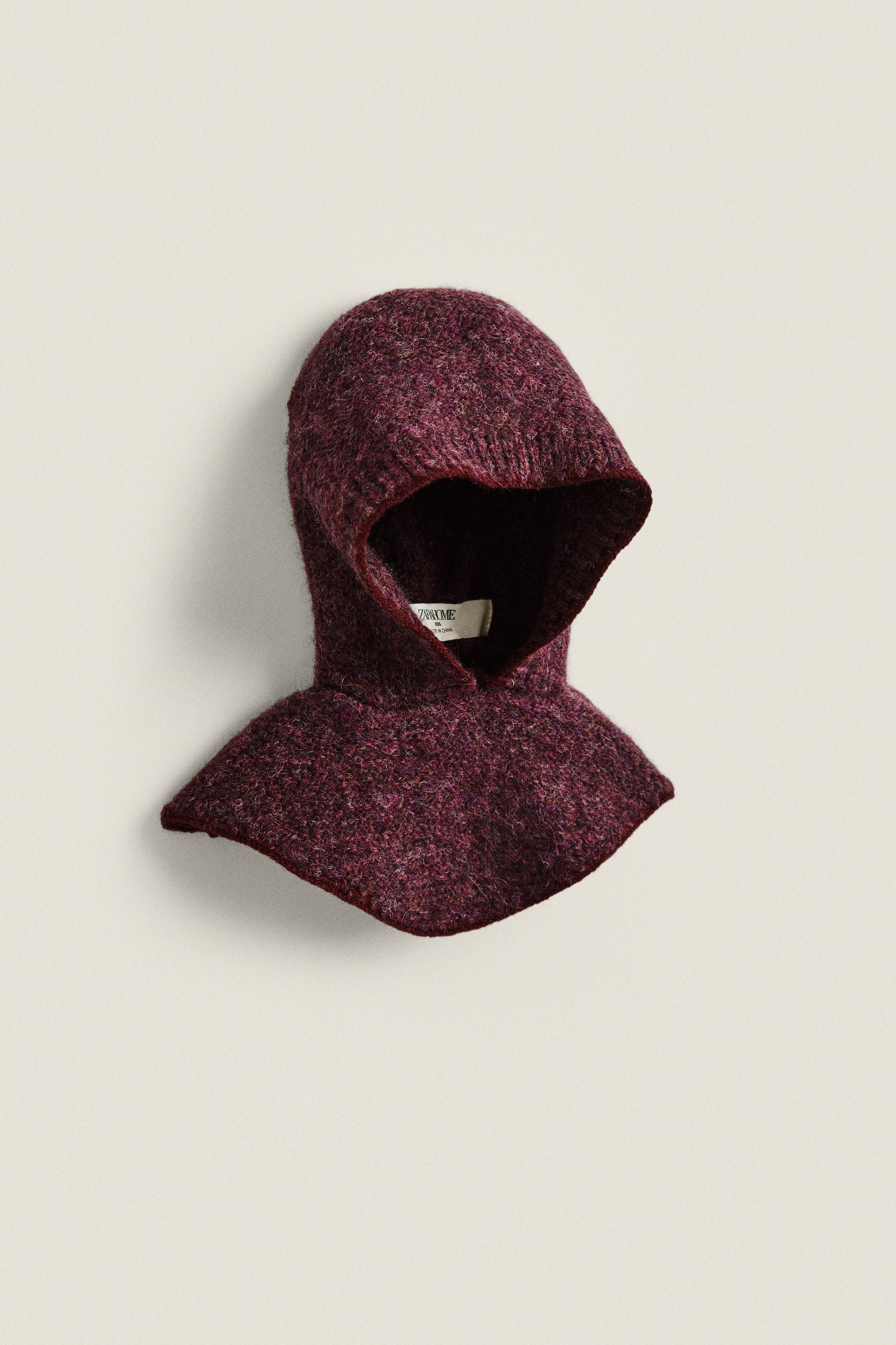 ALPACA BABY BALACLAVA - Burgundy | ZARA Canada