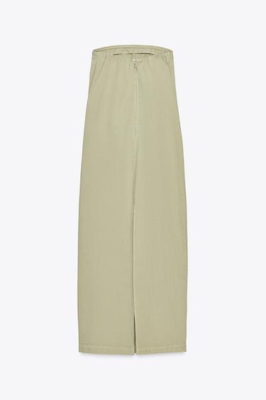 ROBE BUSTIER - Vert huile de Zara - Image 2