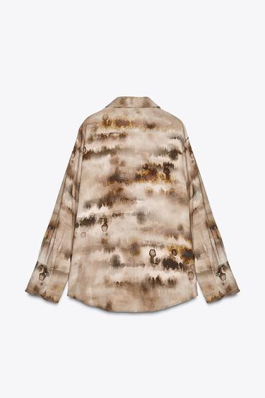 TIE-DYE SHIRT - Brown by Zara - Image 4