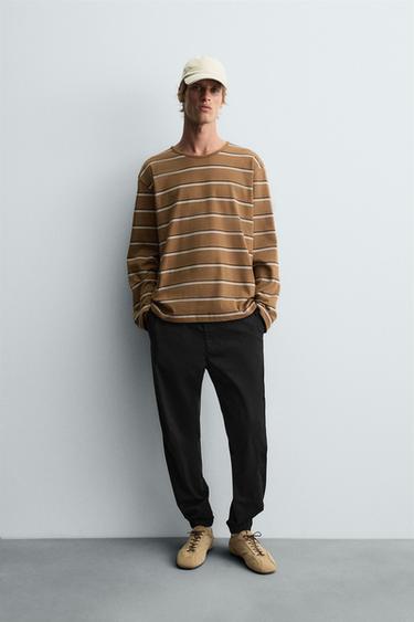 SLIM FIT JOGGER WAIST TROUSERS - Black by Zara - Image 0
