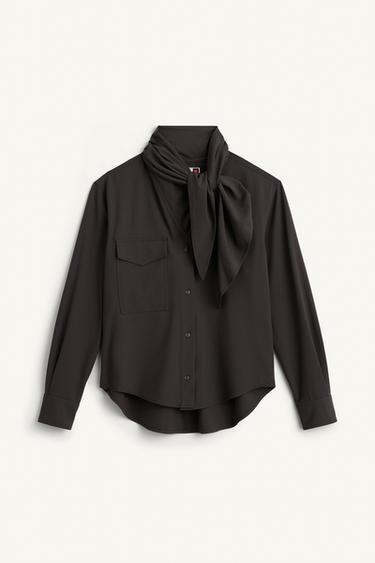 SCRF SHRT - Chocolate de Zara