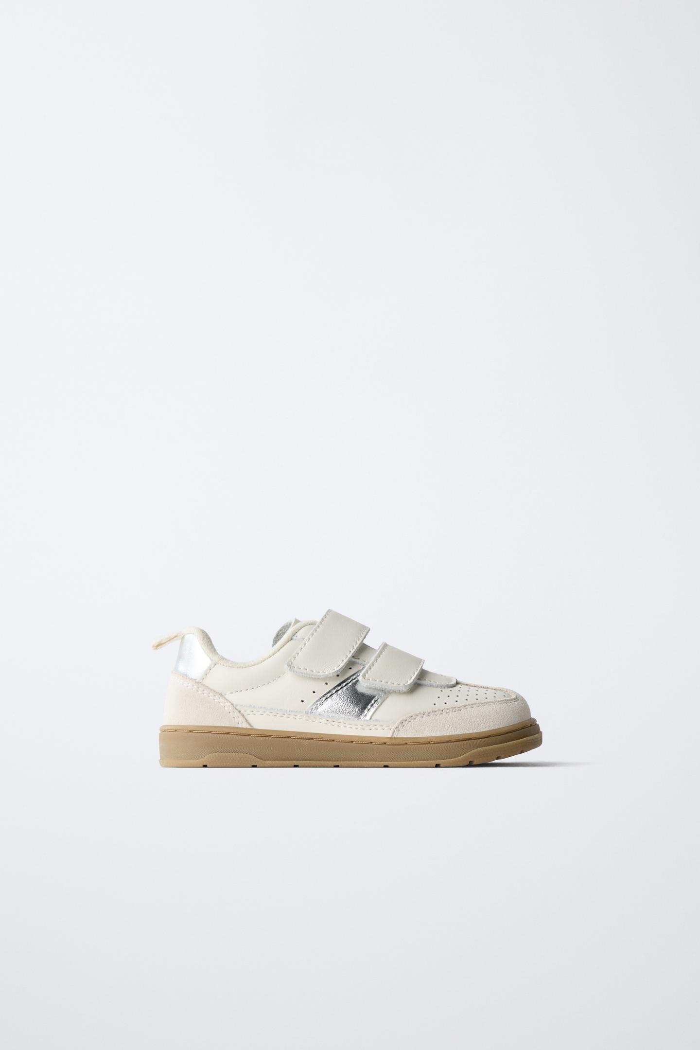 Детские кроссовки Zara Leather Barefoot, цвет: Белый — фото 1