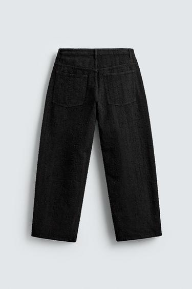 RELAXED FIT JEANS TEXTURE - Black by Zara - Image 7