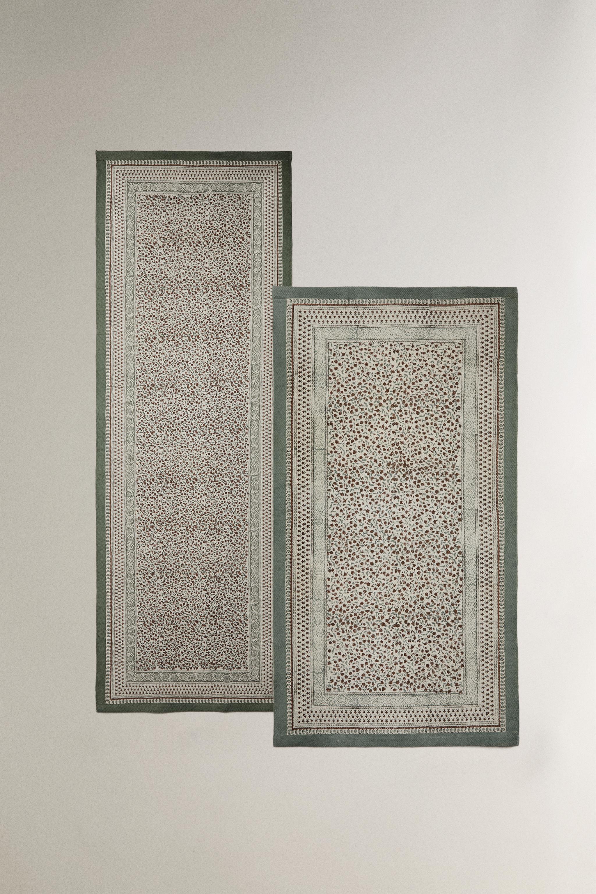 COTTON BLOCK PRINT AREA RUG