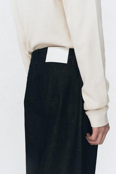 WIDE-LEG PLEATED JEANS SOSHIOTSUKI x ZARA - Indigo by Zara - Image 3