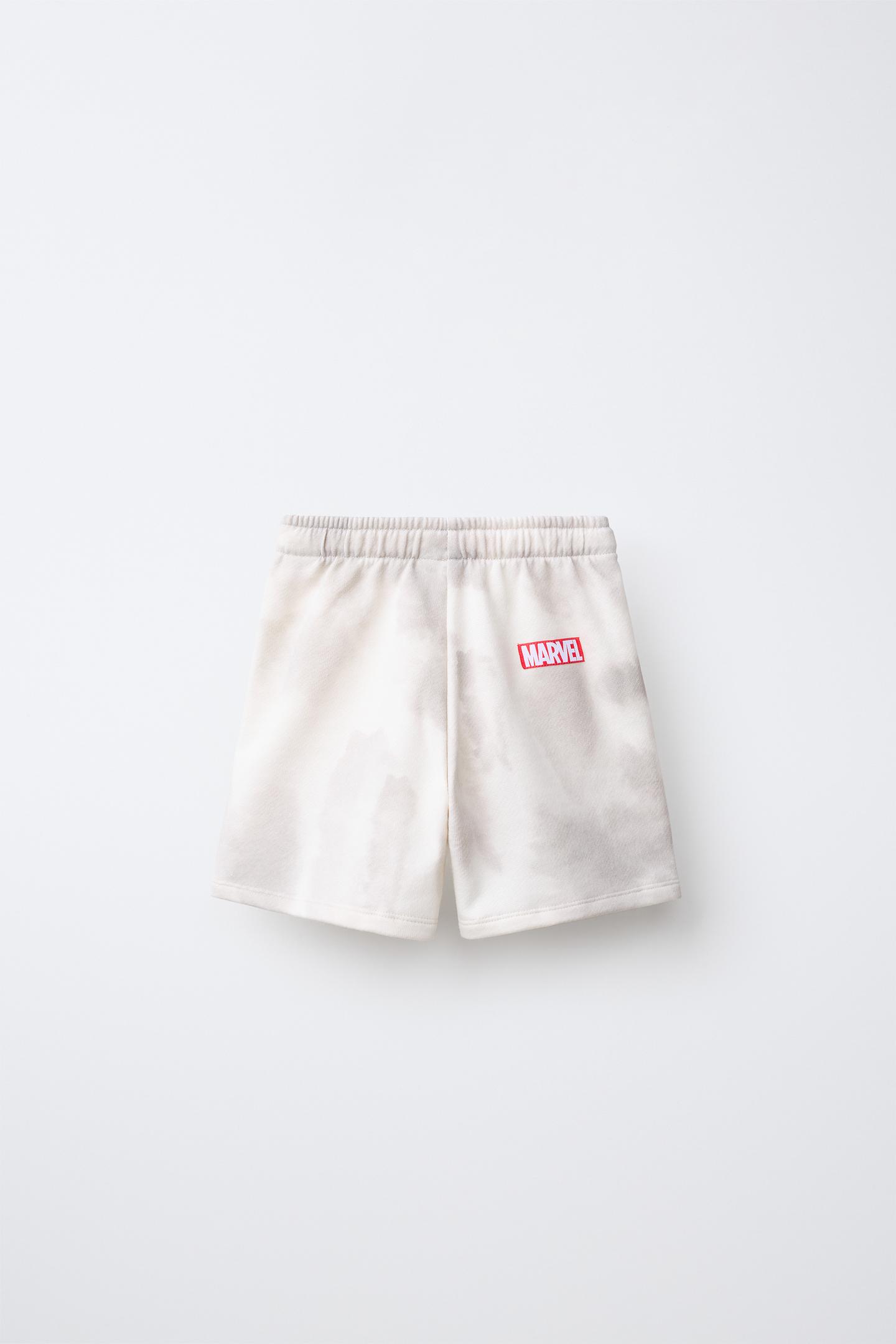 Детские шорты Zara Spider-Man © Marvel Tie-Dye Sweat Shorts, цвет: Ледяной — фото 2