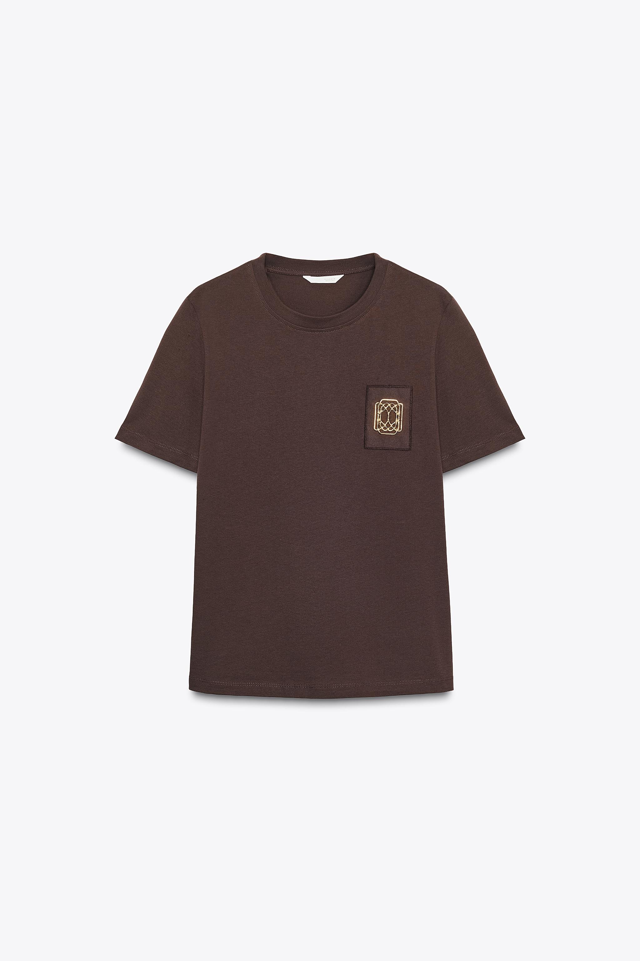 【ZARA】ブローチディテール付きTシャツ | 1165/197/620 ZARA】ブローチディテール付きTシャツ | 1165/197/620 (ZARA/T