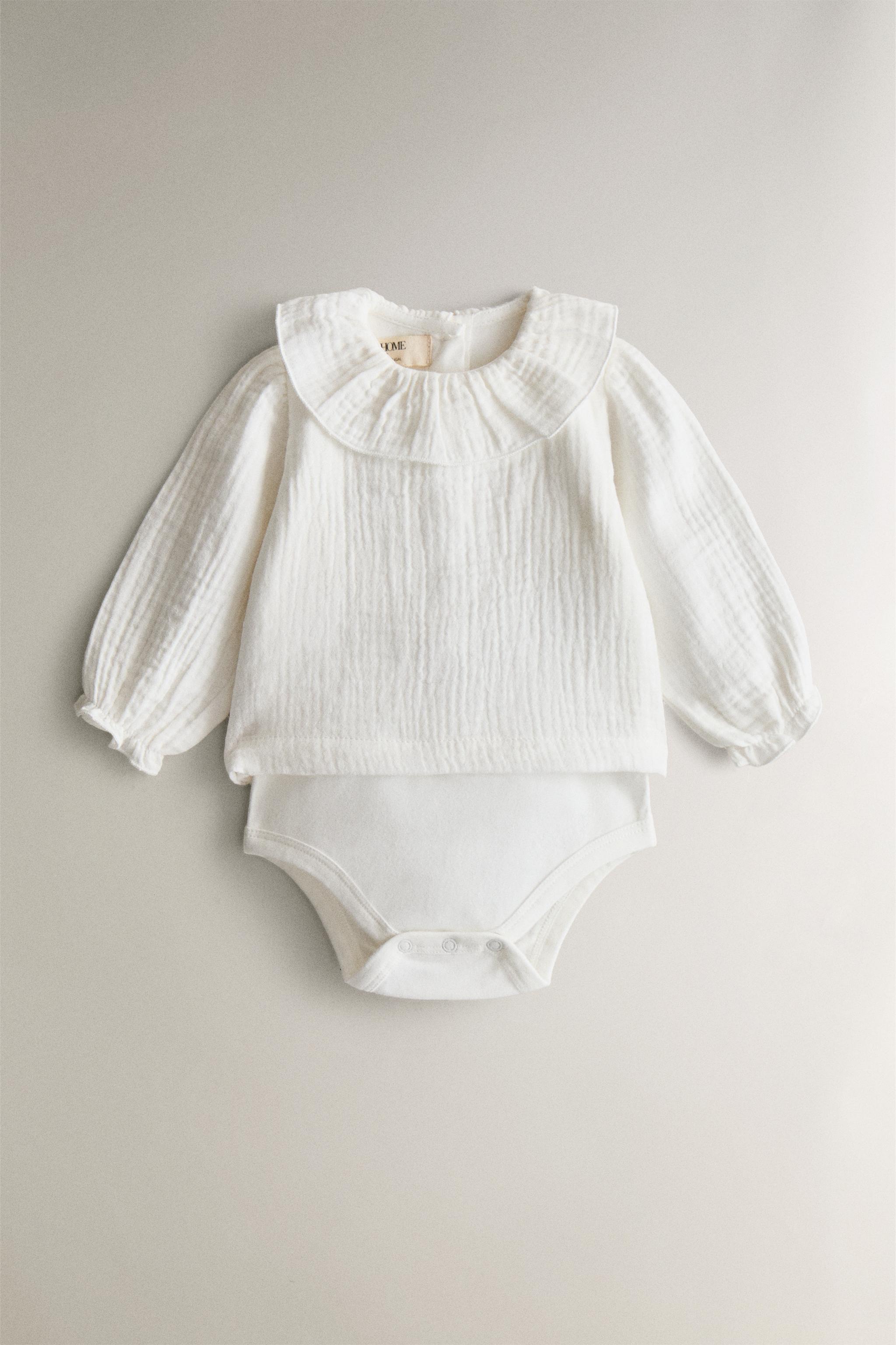 ベビー ガーゼ ボディスーツ - オフホワイト | ZARA Japan / 日本