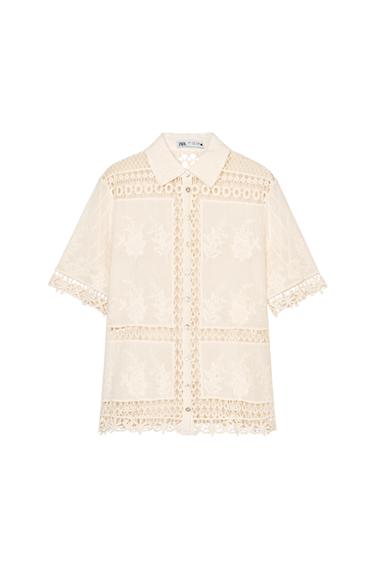 ZW COLLECTION COMBINED CROCHET BLOUSE