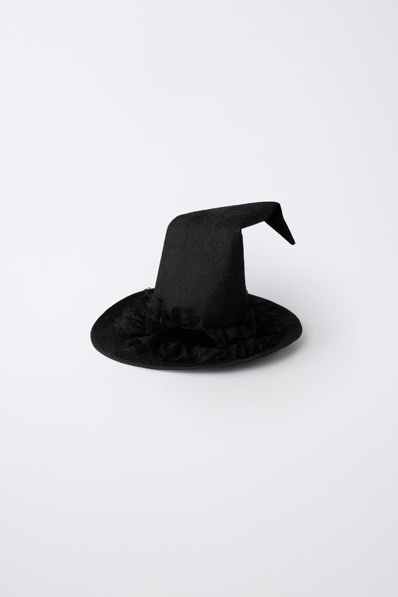 LACE WITCH COSTUME HAT - Black de Zara - Imagen 0