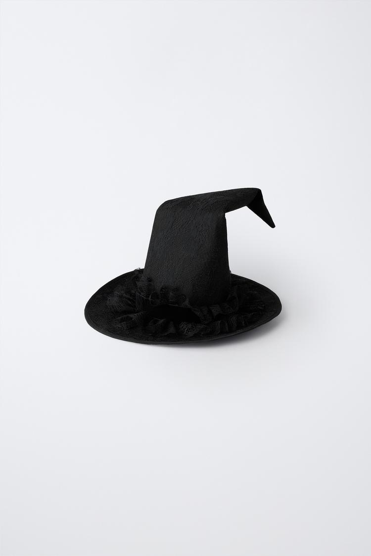 GORRO DISFRAZ BRUJA ENCAJE