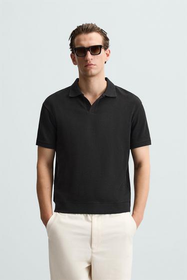 POLO ESTRUCTURA VERTICAL - Negro de Zara