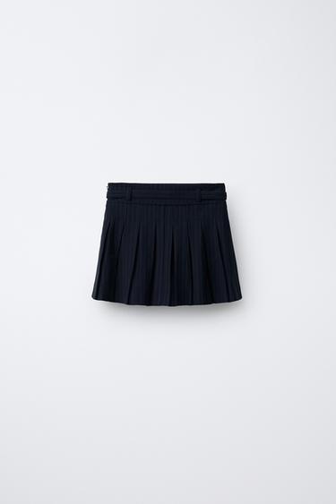 PINSTRIPE SKIRT WITH BELT - navy by Zara - Image 1