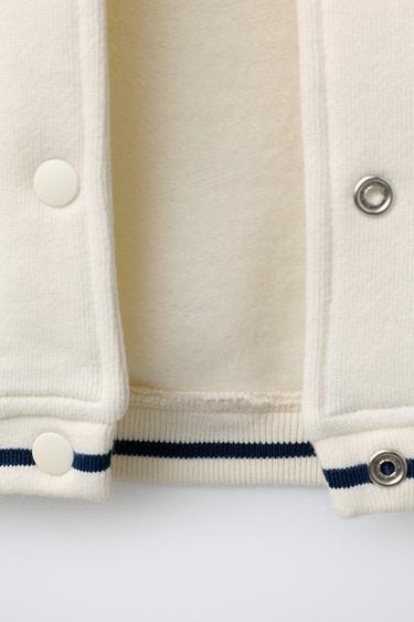 BLOUSON BOMBER EN MOLLETON SNOOPY PEANUTS™ - Écru de Zara - Image 3