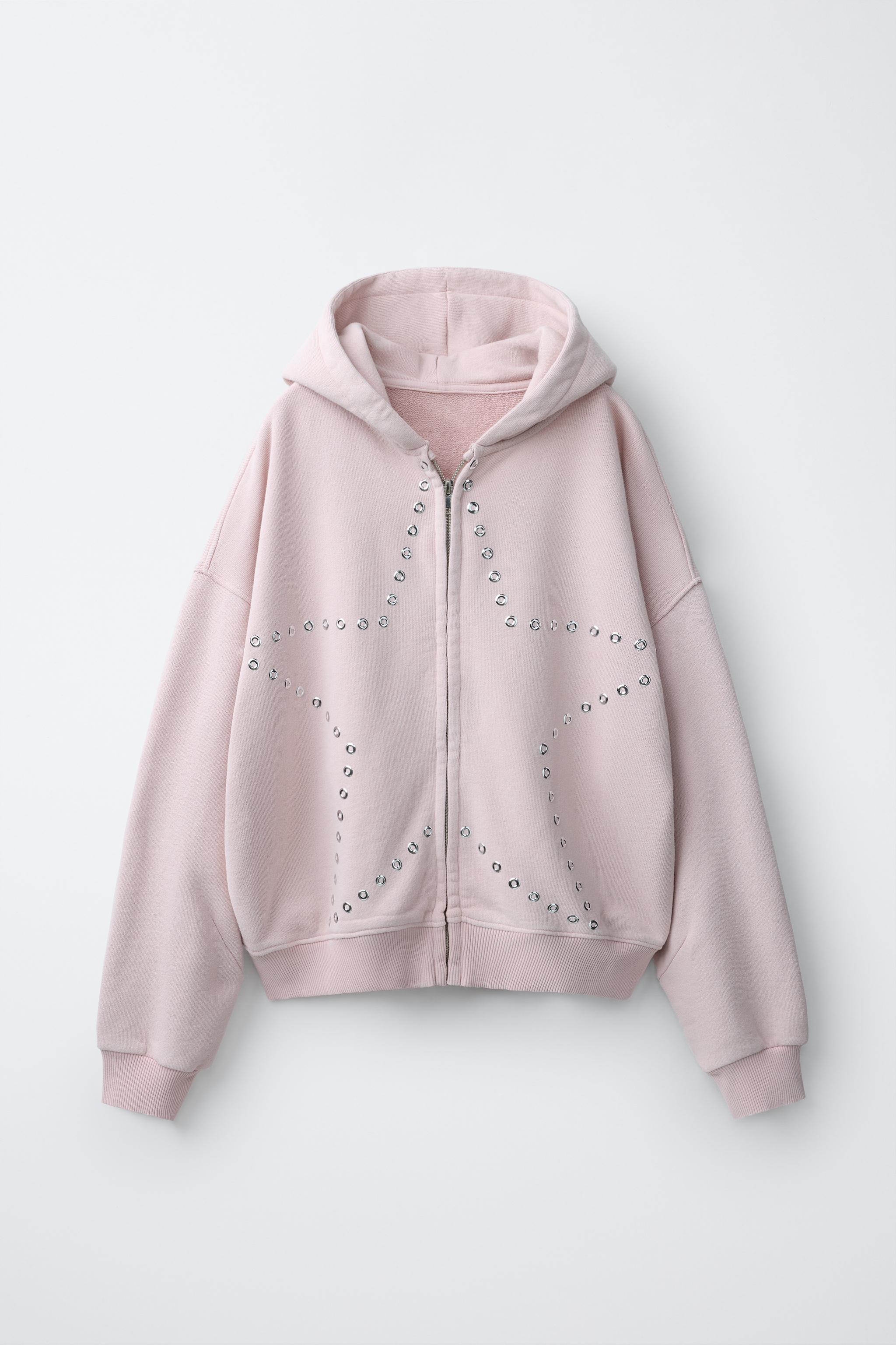 STAR STUD ZIP SWEATSHIRT