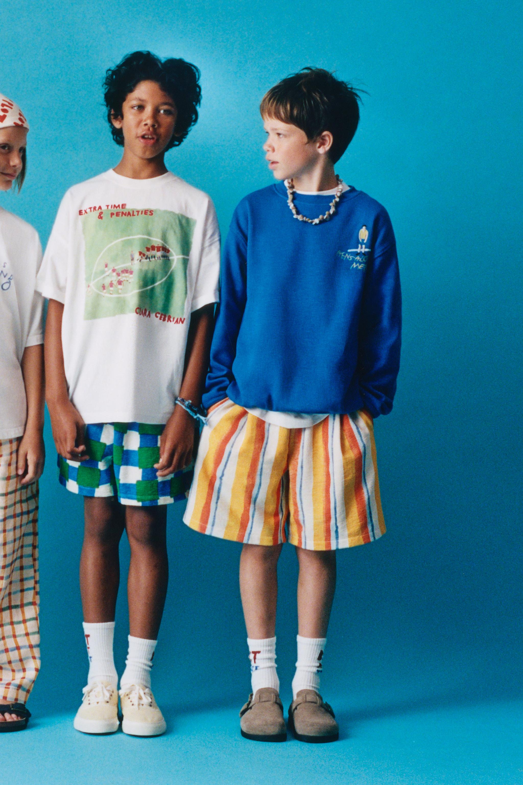 Детские шорты Zara CLARA CEBRIAN © STRIPED TERRYCLOTH SHORTS