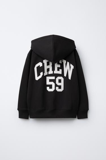 LABELLED ZIP-UP TRACK JACKET - Black by Zara - Image 1