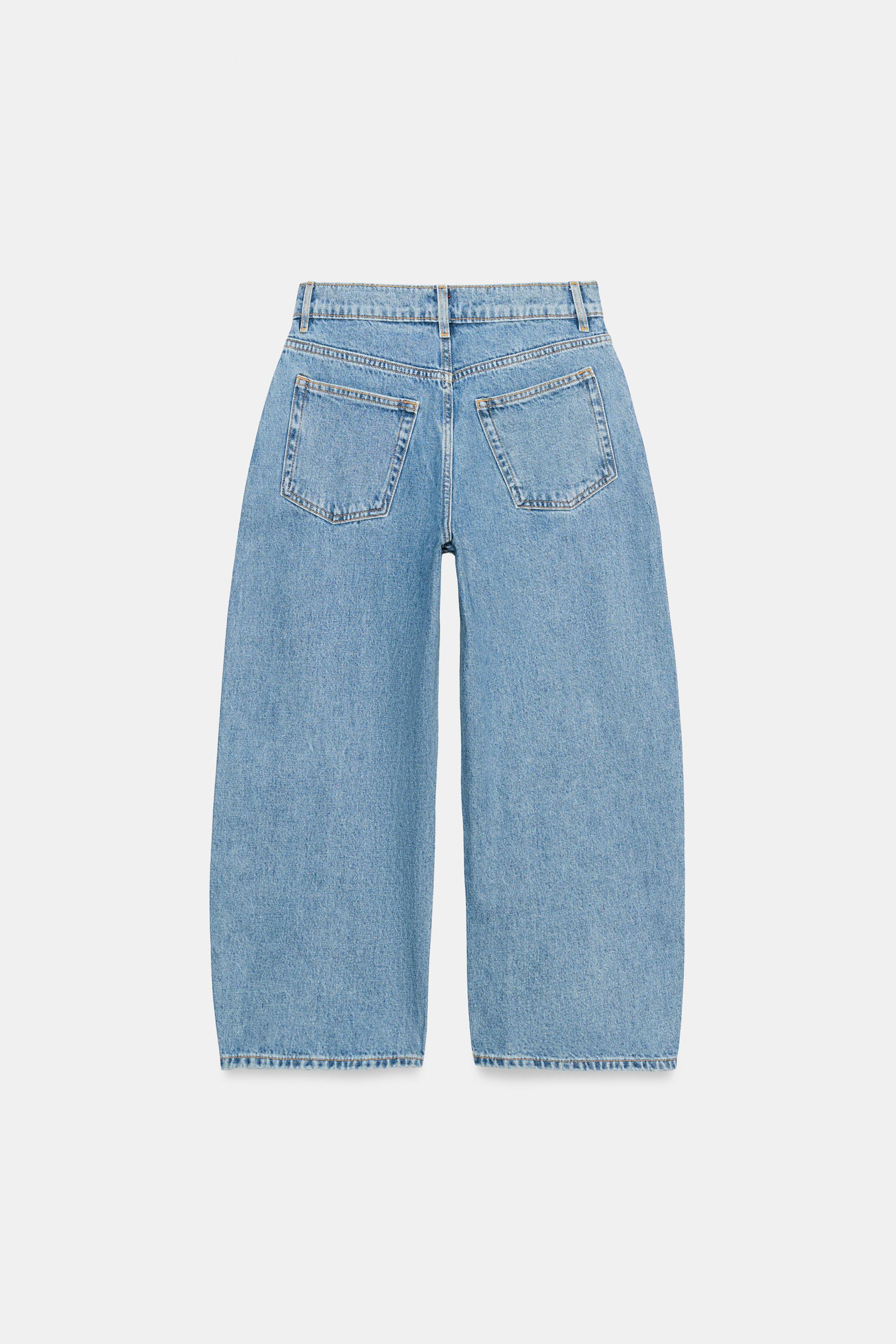 Женские джинсы Zara ZW COLLECTION MID-RISE CAPRI BALLOON JEANS — фото 7