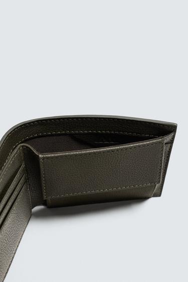 TEXTURED WALLET - Green by Zara - Image 3