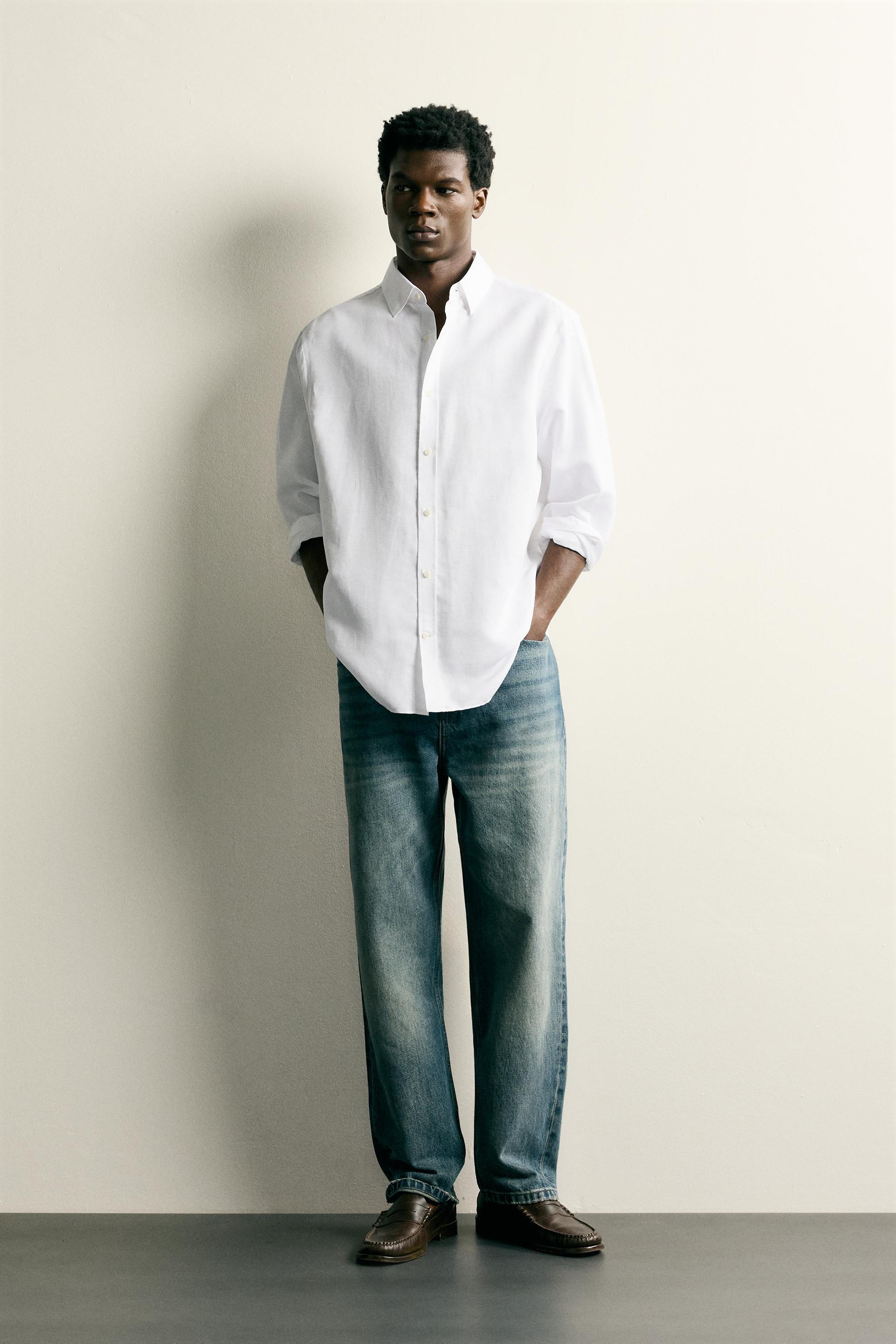 COTTON-LINEN REGULAR FIT SHIRT