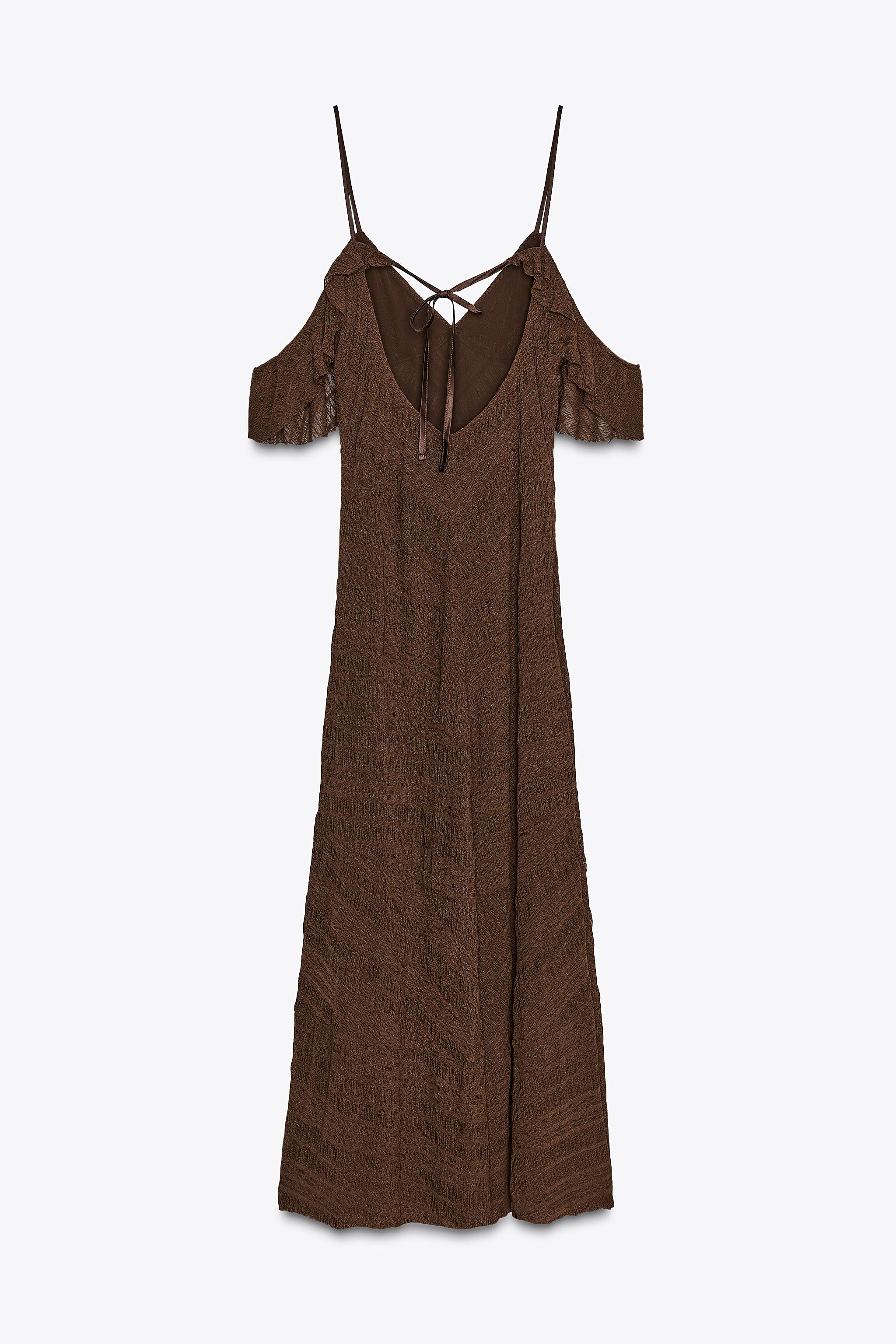 TEXTURED MIDI DRESS