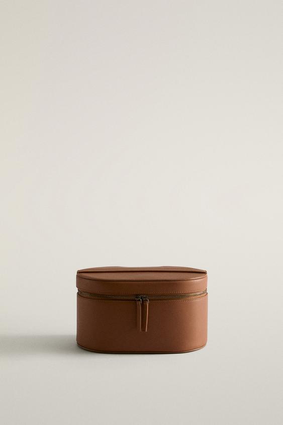 NAPPA LEATHER WASH BAG - Brown by Zara - Image 0