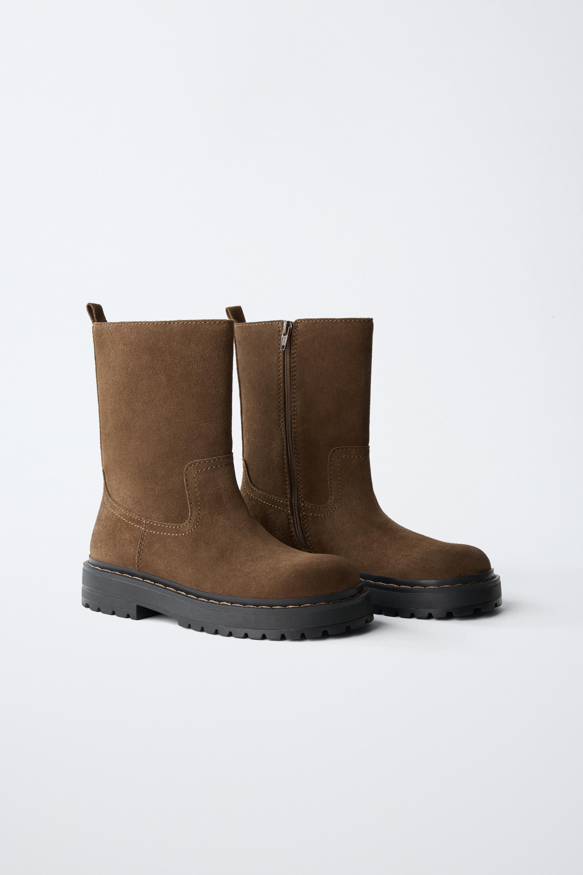 LEATHER BOOTS — Brown