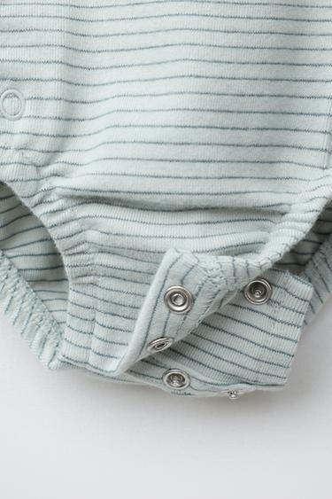 STRIPED SAORUEL BODYSUIT AND TROUSERS SET - Greenish by Zara - Image 4