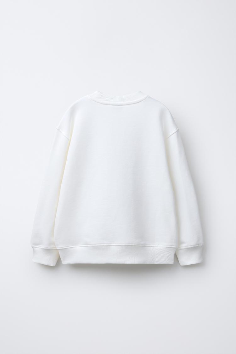 DOLL PRINT SWEATSHIRT - Oyster-white by Zara - Image 1