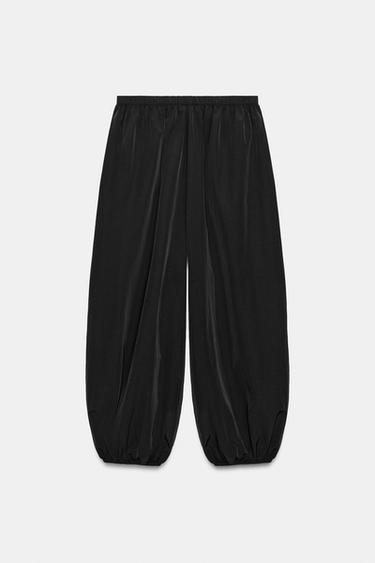 NYLON SAROUEL TROUSERS - Black by Zara - Image 4