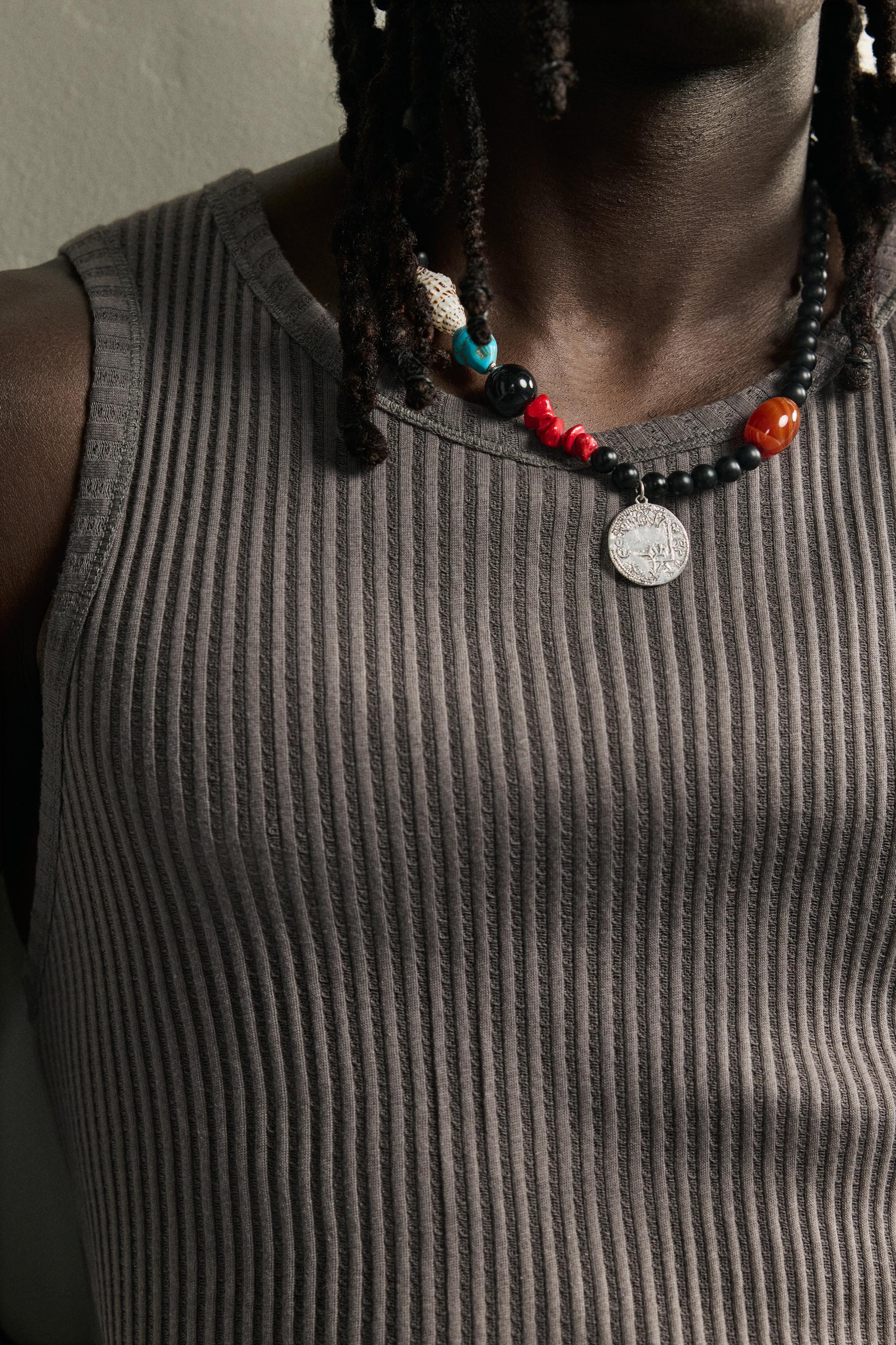 MIXED BEAD AND SHELL NECKLACE