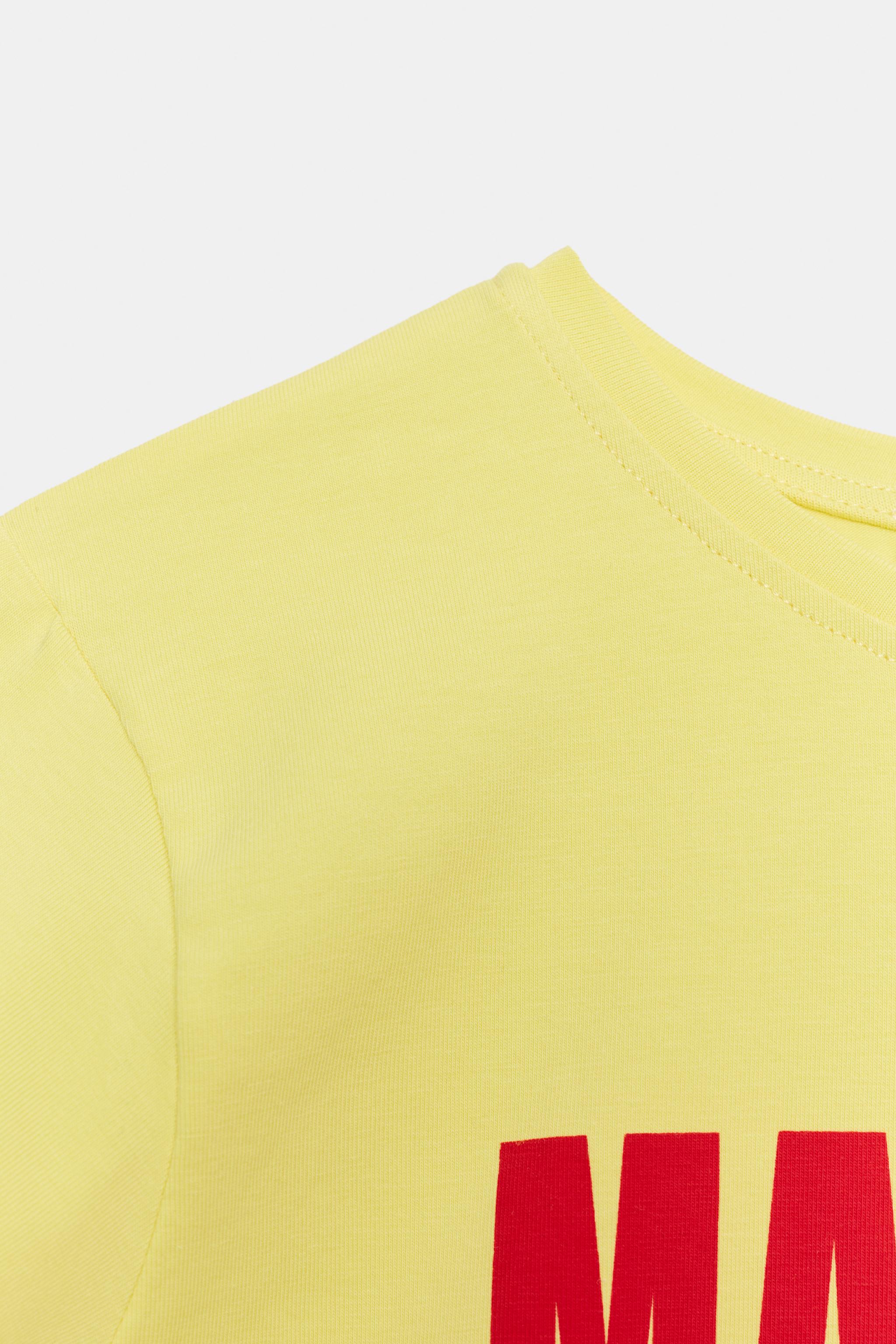 Zara SLOGANLI KISA KOLLU T-SHIRT görsel 6