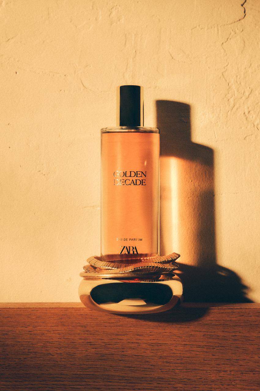 woman gold zara dress time 05 - Golden Decade Edp 80 ml (2.71 Fl. Oz). - One Size Only - Tinted Leather zara golden decade elixir