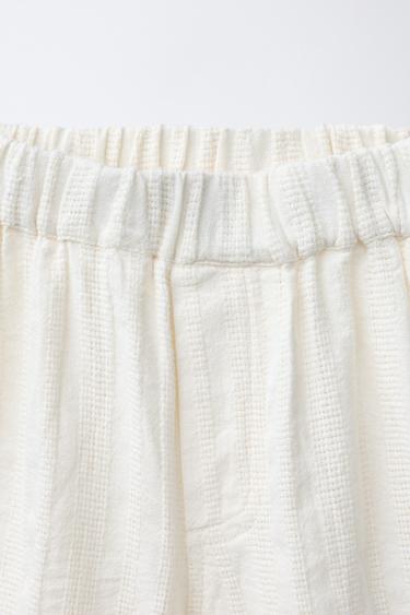 TEXTURED BERMUDA SHORTS - Ecru by Zara - Image 2