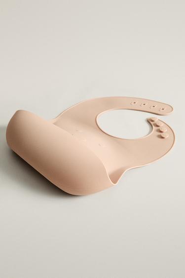KIDS' SILICONE BEAR BIB — Pink 2