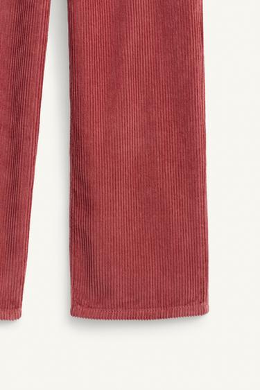 PANTALON EN VELOUR CÔTELÉ ÉDITION LIMITÉE - Rose pâle de Zara - Image 8
