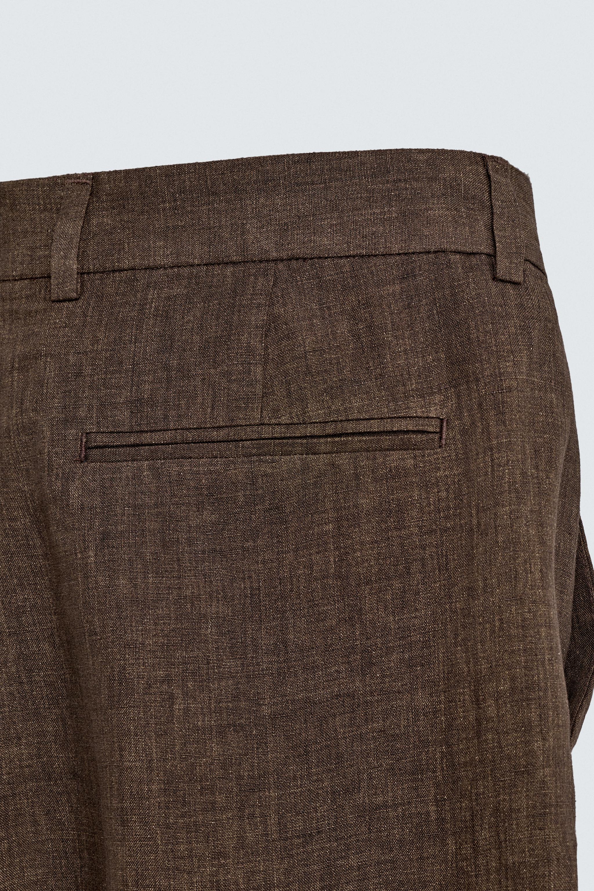 PANTALON DE COSTUME REGULAR FIT 100 % LIN