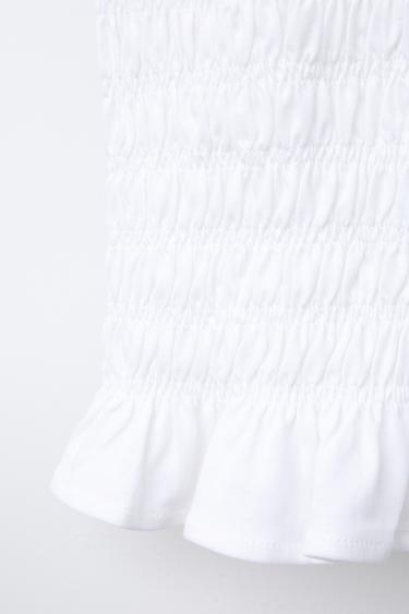 ELASTIC TRIM T-SHIRT - White by Zara - Image 3
