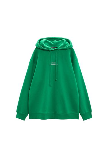 SLOGAN PRINT HOODIE