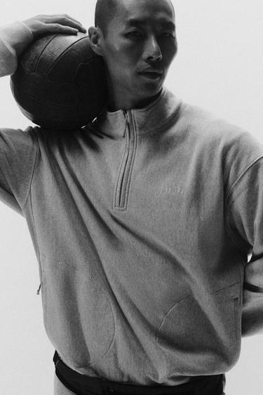 TRAINING QUARTER-ZIP SWEATSHIRT - Grey marl by Zara