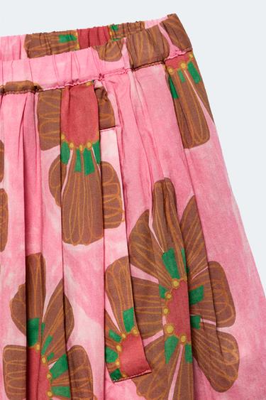 6-14 YEARS/ LIMITED EDITION FLORAL PRINT MIDI SKIRT - Printed by Zara - Image 2