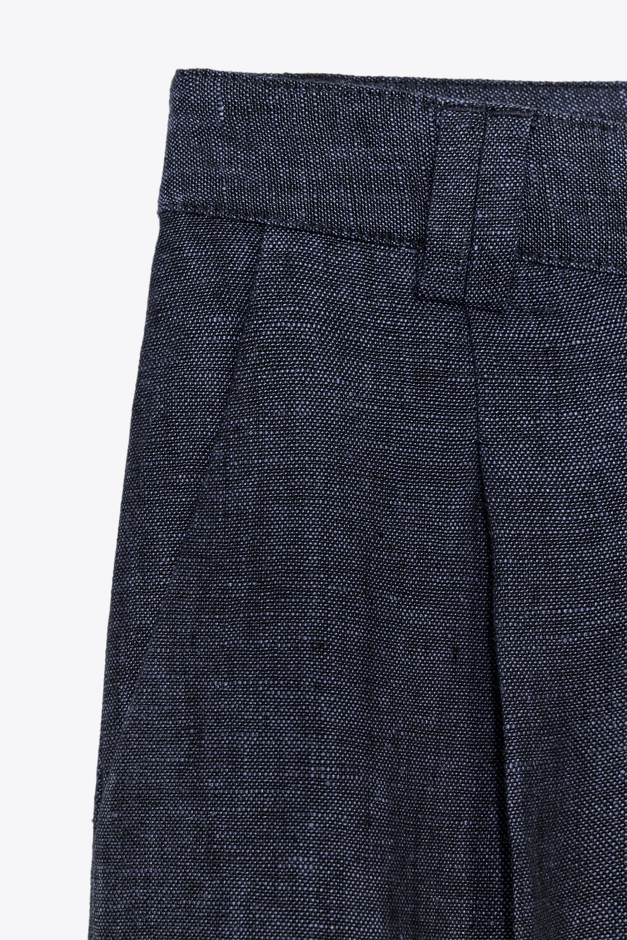 100% LINEN CROSS WAIST PANTS
